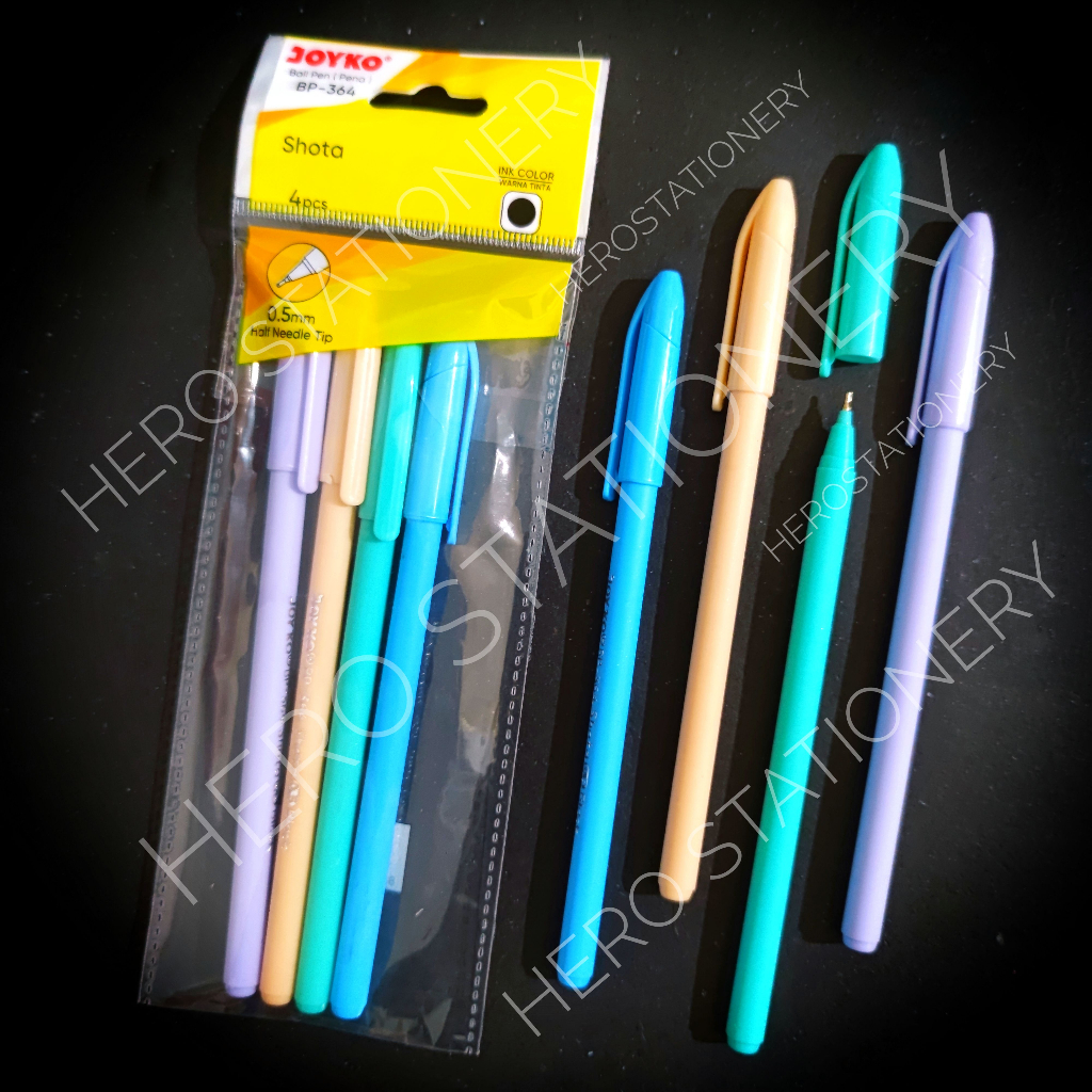 

Pen bolpen joyko pastel shota 0.5 mm BP-364 . 1 pak isi 4 pen