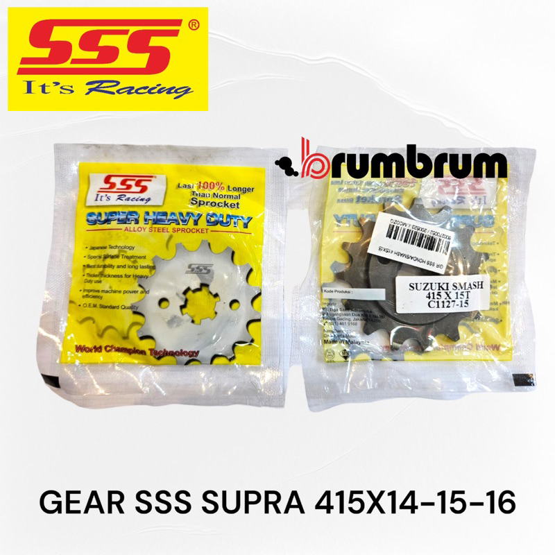 GEAR SSS SUPRA TIPIS , GIR SSS SUPRA DEPAN 415X14,15,16