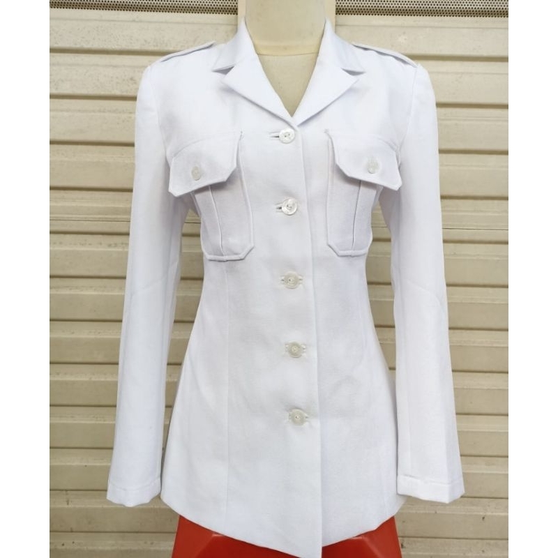 Atasan Blazer Putih ASN /Baju ASN Wanita