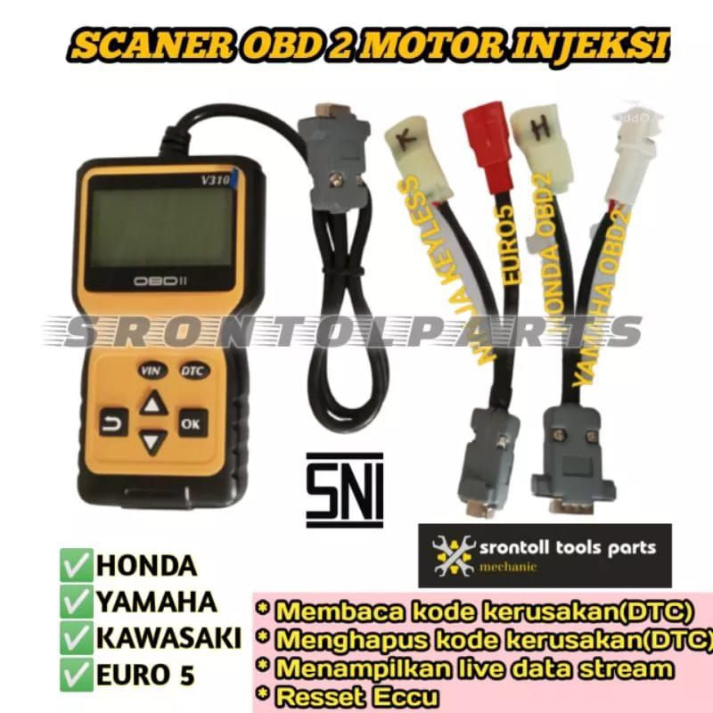 SCANNER OBD 2 MOTOR INJEKSI Alat Service Motor Injeksi