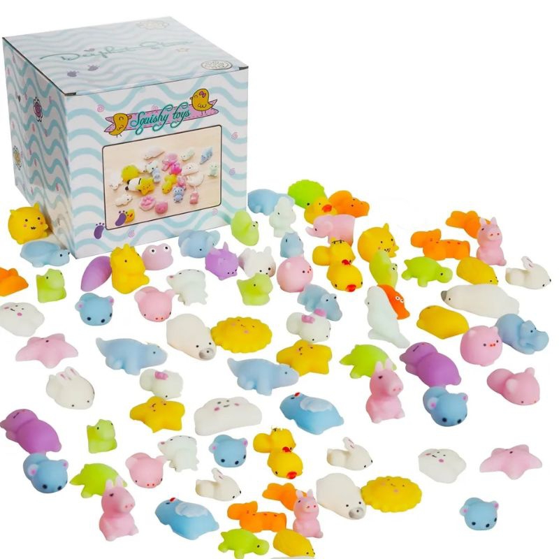 50 PCS Squishy Mochi jelly Paket Hemat Murah Motif Squishy Lucu