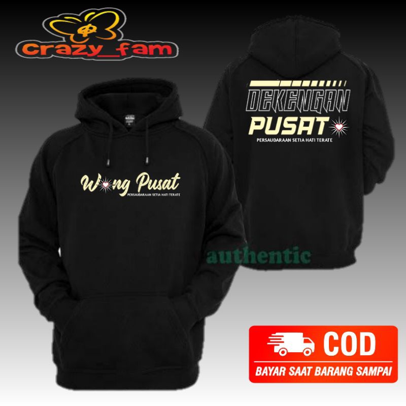 Jaket Hoodie Dekengan Pusat