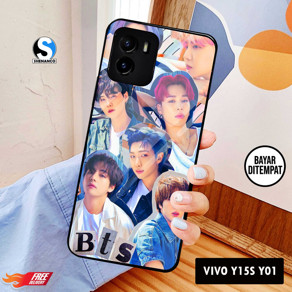 [COD]Promo Case Vivo Y15S Y01 Y12 Gambar Motif BTS Aesthetic - 03 Casing Hp Bisa Type Lain Desain Ke