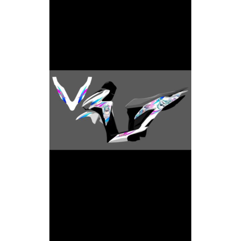 Striping Transparan Vario New 125&150 Custom Desain Anime