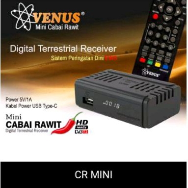 VENUS SET TOP BOX MINI CABE RAWIT HITAM.