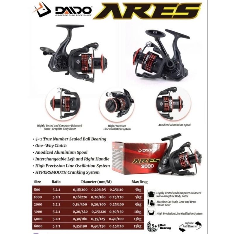 REEL DAIDO ARES 1000 | ALUMINIUM SPOOL