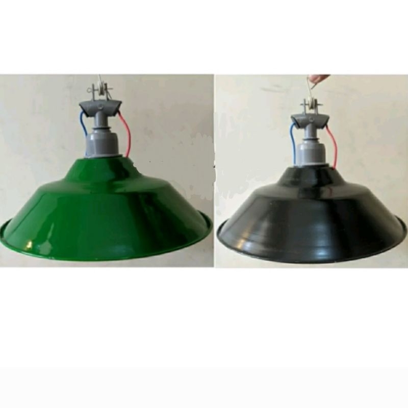 SET KAP IJO + FITTING / Kap Hijau Lampu Jalan Outdoor 30cm