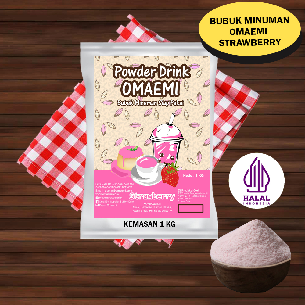 

BUBUK MINUMAN PREMIUM RASA STRAWBERRY 1 KG | BPOM & HALAL