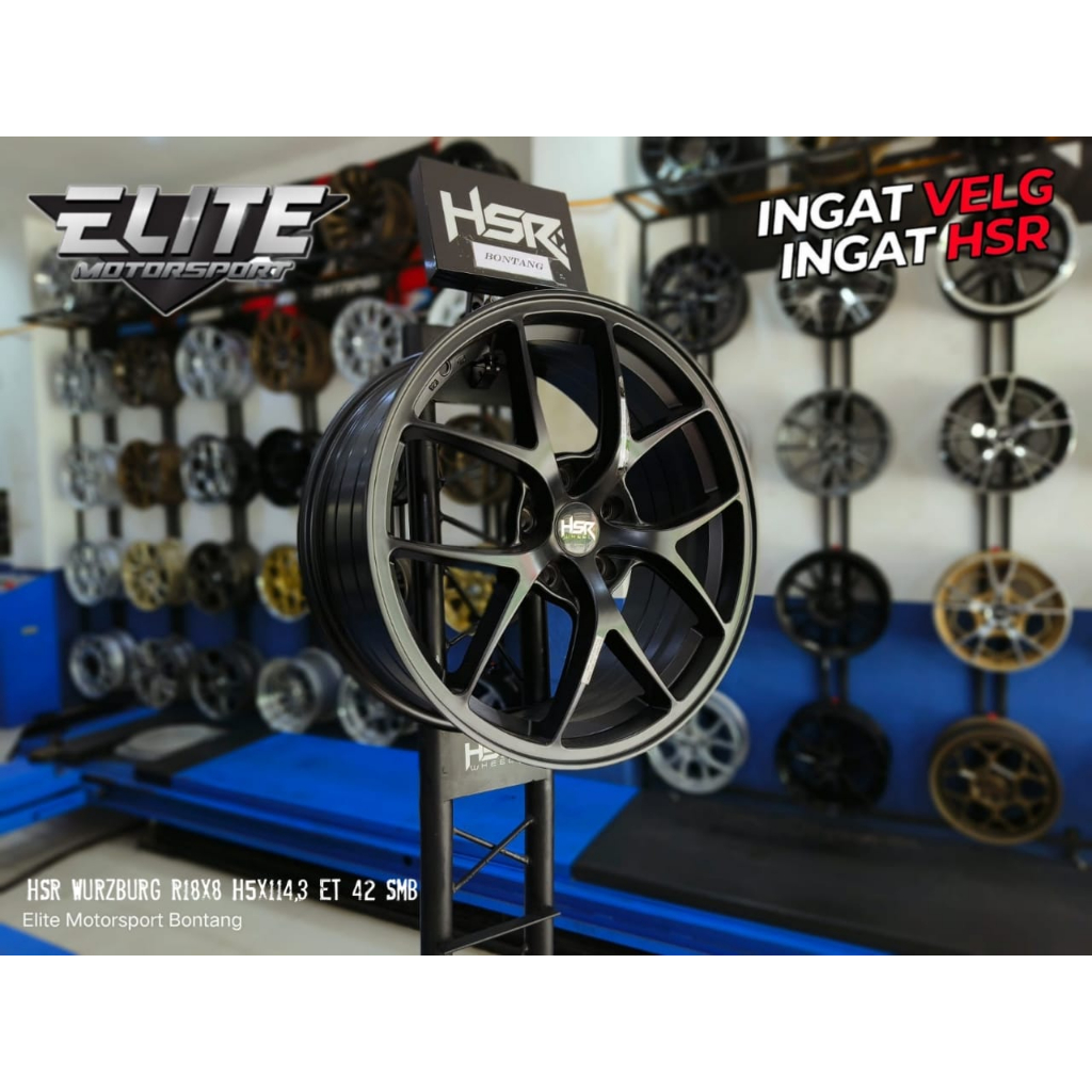 Velg Racing R18 Lubang 5 untuk mobil Rush Terios Innova - Velg HSR WURZBURG