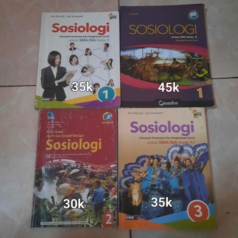 

PRELOVED BUKU SOSIOLOGI KELAS 10, 11, & 12 ERLANGGA QUADRA GRAFINDO