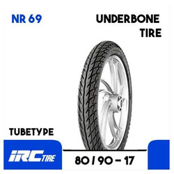 BAN LUAR MOTOR BEBEK [ IRC ] NR69 80/90 RING 17 TUBE TYPE / NON TUBLES TUBELESS BELAKANG - SUPRA / G