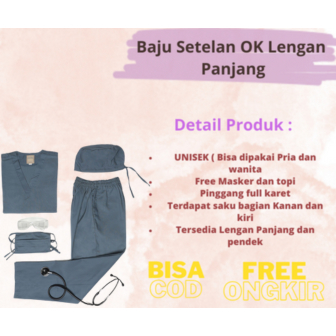 Baju Oka Medis / Seragam Medis Kesehatan / Seragam Oka Lengan Panjang