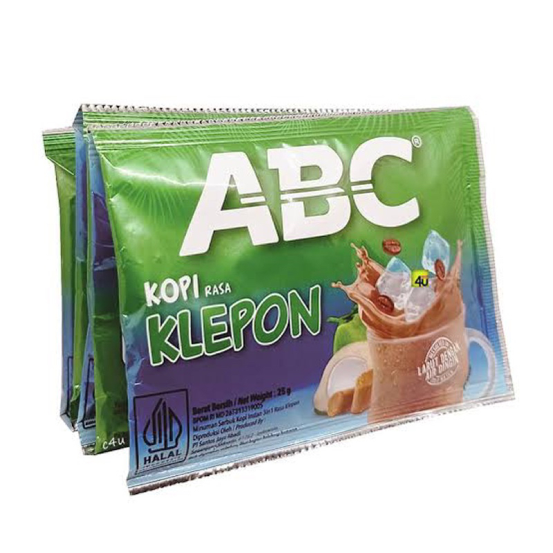 

kopi Abc Klepon 25gram baru 1 renceng isi 10 sachet