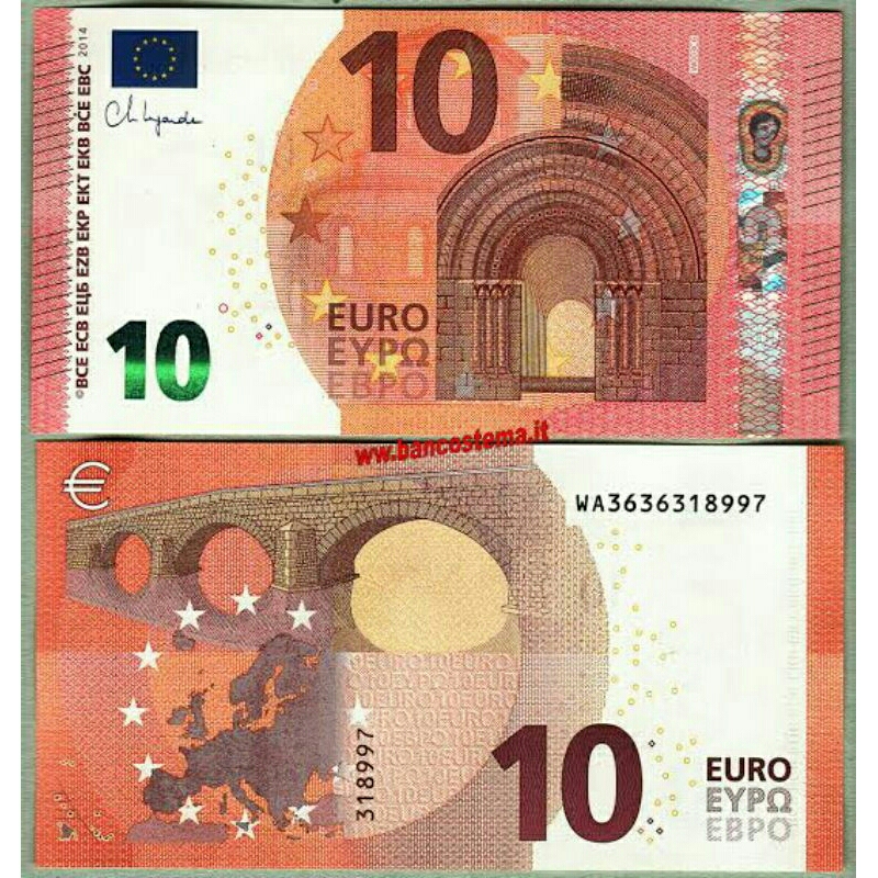 Uang 10 Euro Asli 100%