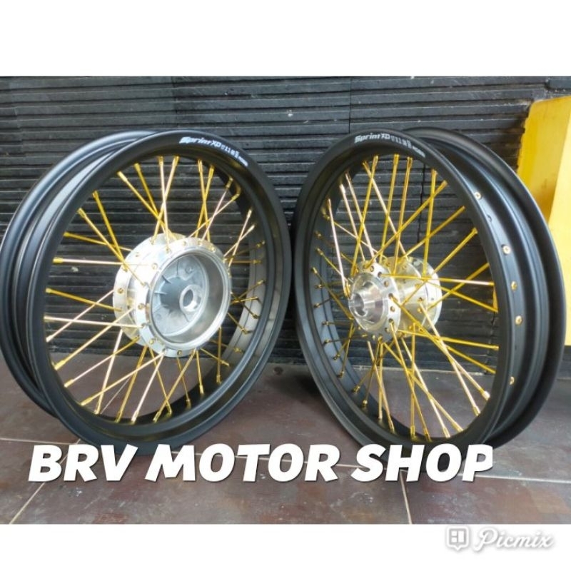 Sepaket Velg Jari Jari Satria Fu 150 Velg Tapak Lebar - Velg Tapak Lebar Satria Fu Ring 17