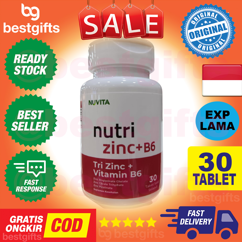 NUVITA NUTRI TRI ZINC + B6 MENINGKATKAN DAYA TAHAN TUBUH 30 TABLET