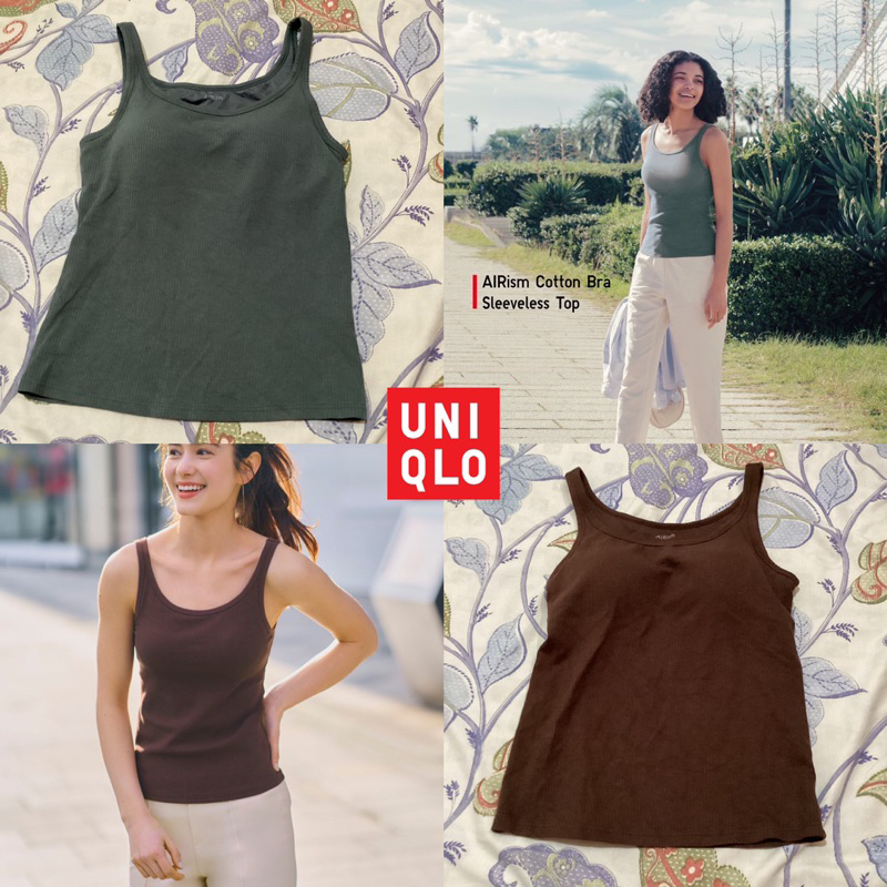 [RARE‼️] UNIQLO AIRism Cotton Bra Sleeveless Top camisole PART 4