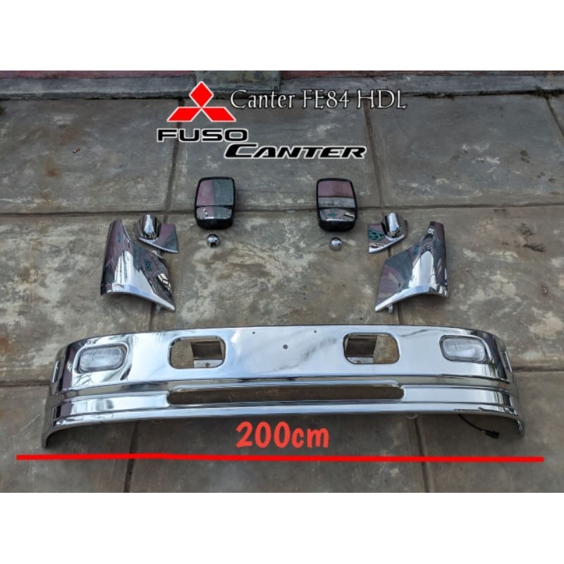 bemper depan krom set cabin depan canter hdl
