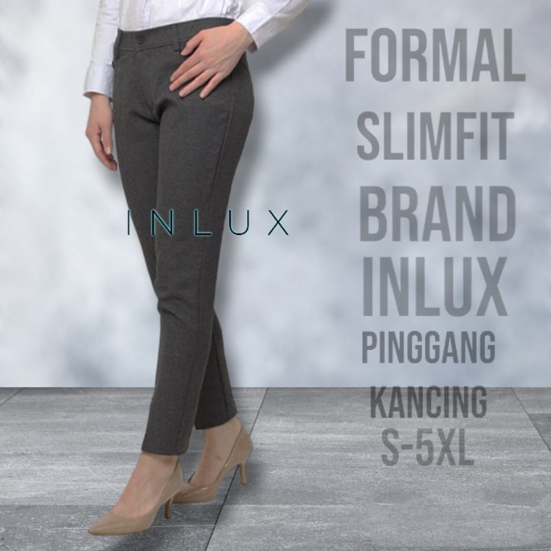 celana kerja wanita slimfit pinggang kancing  | celana kantor wanita slimfit | celana kerja slimfit