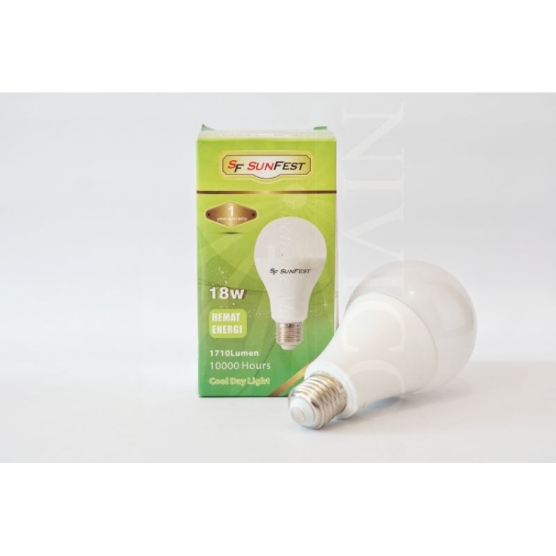 Lampu LED BULB SUNFEST 18 W COOL DAY LIGHT 7000 K CLASSIC SERIES