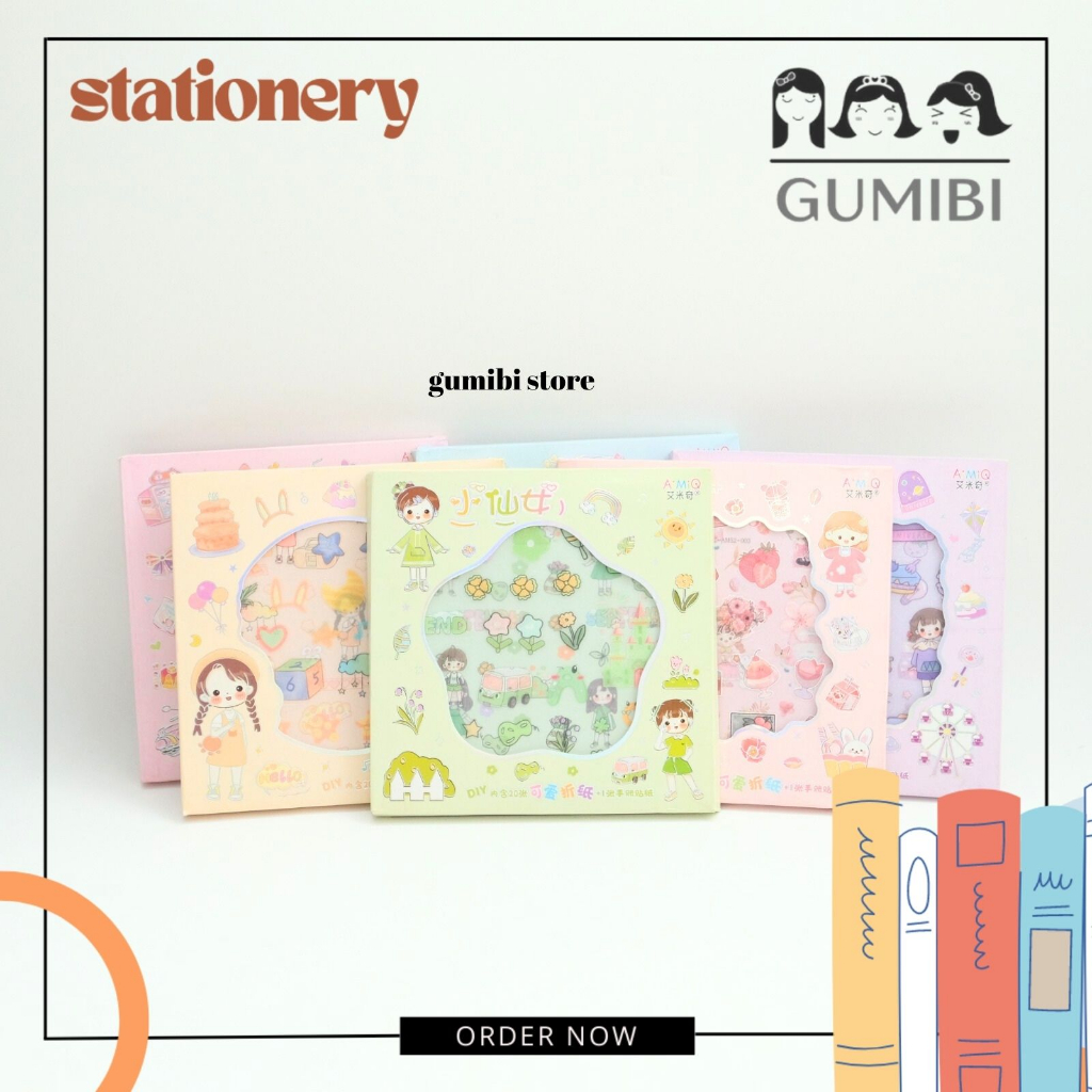 

KERTAS ORIGAMI PLUS STIKER ZC-AM52 KERTAS KREATIF MAINAN PAPERCRAFT