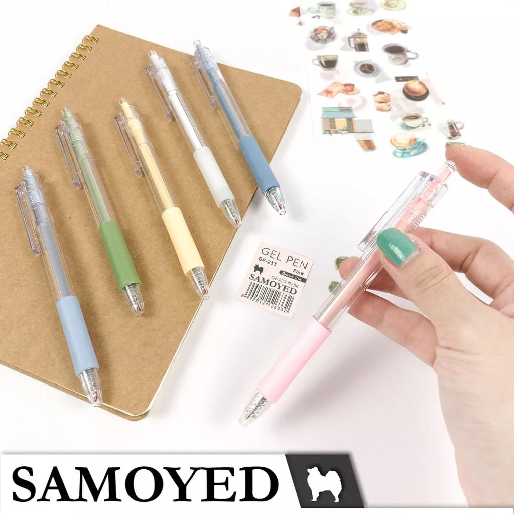 

Pulpen Mekanik / Cetek / Retractable Gel Pen Pastel Samoyed