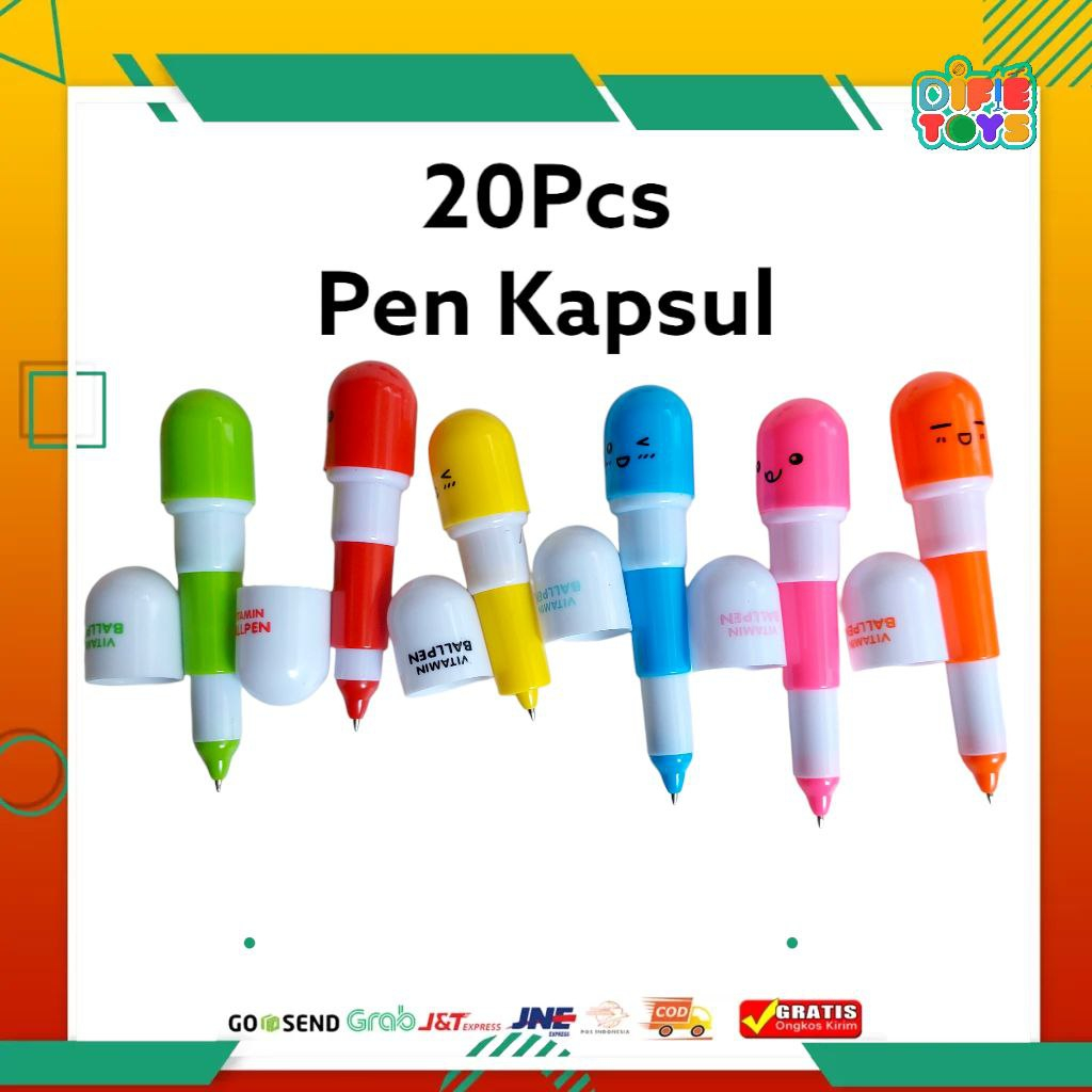

AT 20Pcs pulpen pen kapsul/ pulpen berbentuk kapsul