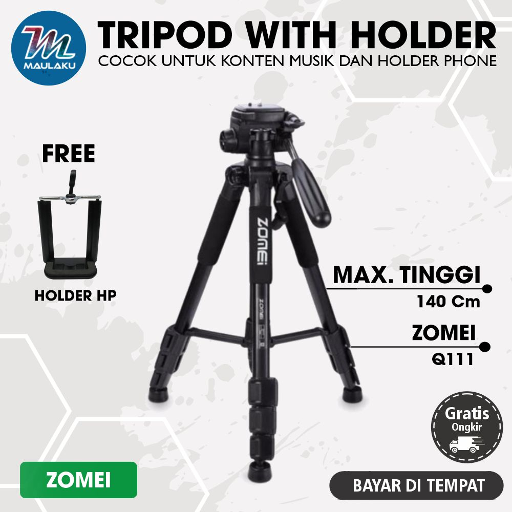 ZOMEI Professional DSLR Tripod & Pan Head For Camera Smartphone - Q111