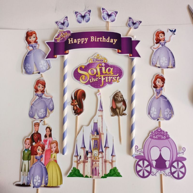 

Topper cake Hiasan Kue ulang Tahun Princess Sofia