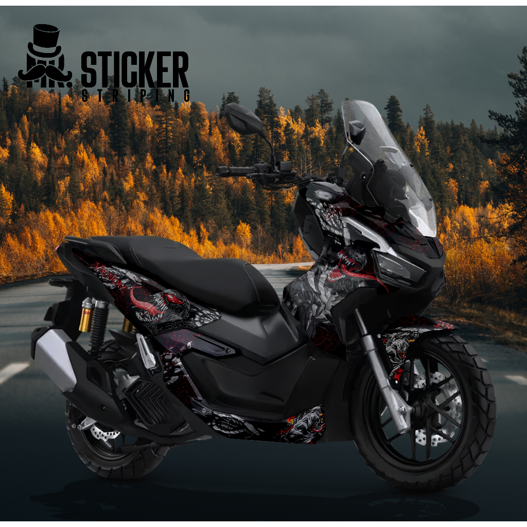 decal honda ADV 150 ADV 160 full body custom sticker free design motif Venom