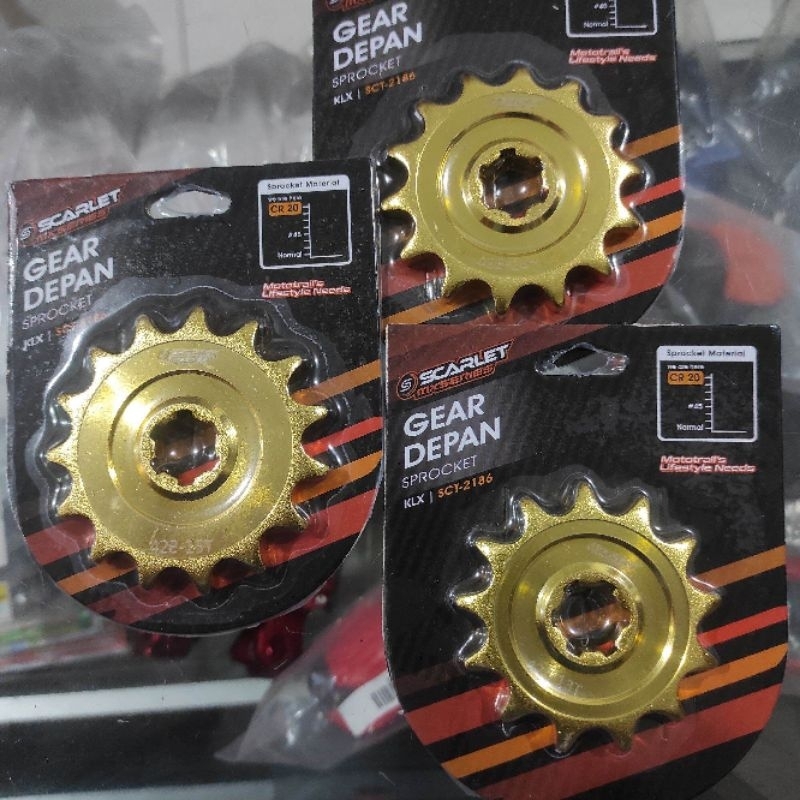 GEAR DEPAN KLX 150 SCARLET GOLD