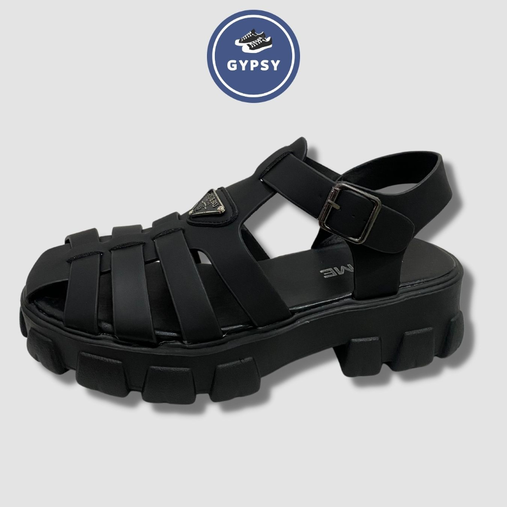 Gypsy - Sepatu Wedges Wanita Fashion Trend Korea Minimalis Luxury Style Bahan Pu Import Luna