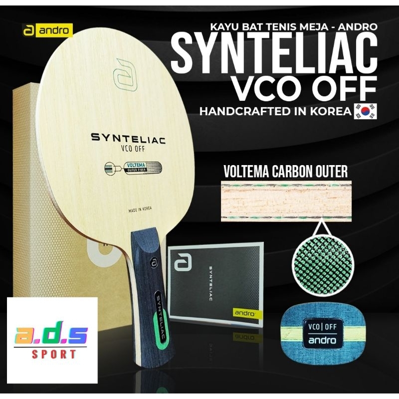 Andro Synteliac VCO kayu blade bet pingpong 100%ORIGINAL