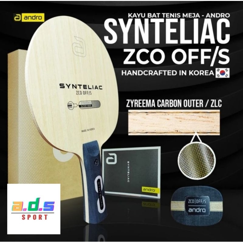 Andro Synteliac ZCO kayu blade bet pingpong 100%ORIGINAL