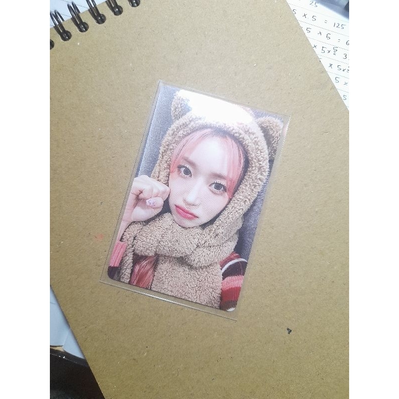 photocard newjeans stayc lesserafim, minji jepit eunchae bear, sumin bear, seeun love