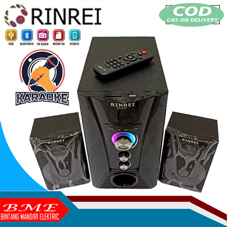 Speaker Aktif 2.1 Multimedia Bluetooth Karaoke RINREI SR-878J
