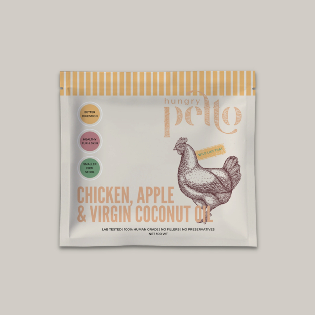 Hungry Petto | Chicken Apple & Virgin Coconut Oil - Raw Dog Food (Makanan Anjing)