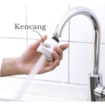 Sambungan Kran Air SWS Wastafel 360 Derajat 2 Mode Filter Keran Spray Busa Sprayer Sink Cuci Piring