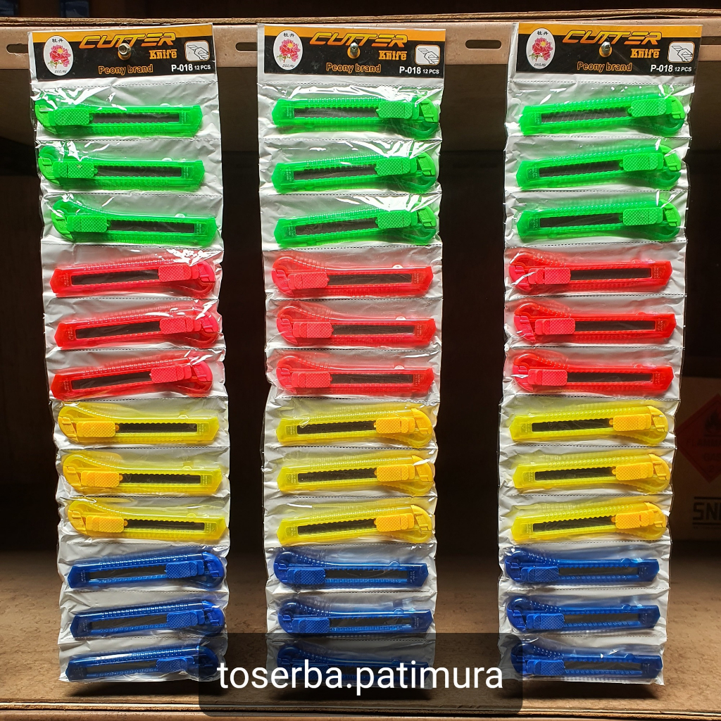 

(Harga 1 lusin /12 pcs) Pisau / Piso Cutter / cuter / kater Besar Bening Murah grosir
