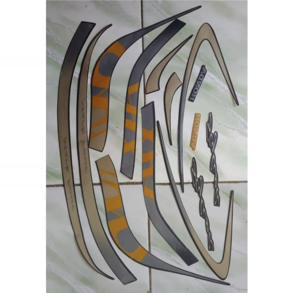 stiker striping honda scoopy stylish 2021 grey brown lis body original