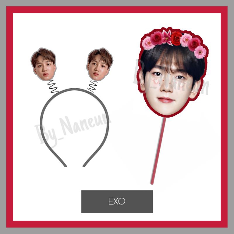 Fan Face/Bando Tuing Tuing EXO / Bando Wajah/Kipas Wajah / Bando Kipas Konser / Bando Per / Headband