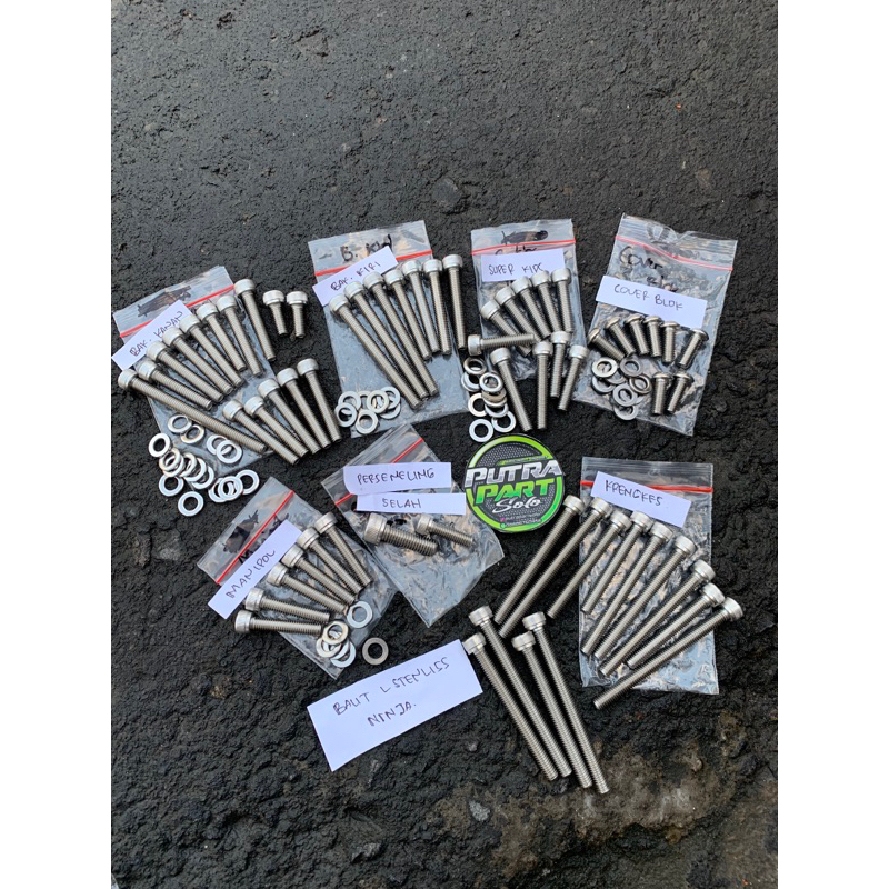 Baut L mesin stenlis ninja r ss baut mesin stenlis baut mesin stainless ninja r ss full set