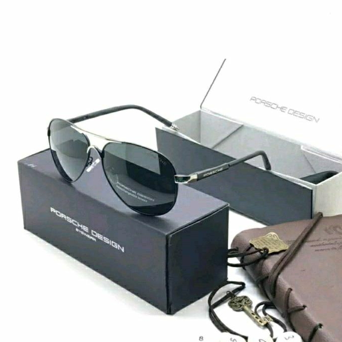 Kacamata Pria Por-che Polarized - Kacamata Pria Sunglasses - Gagang Hitam