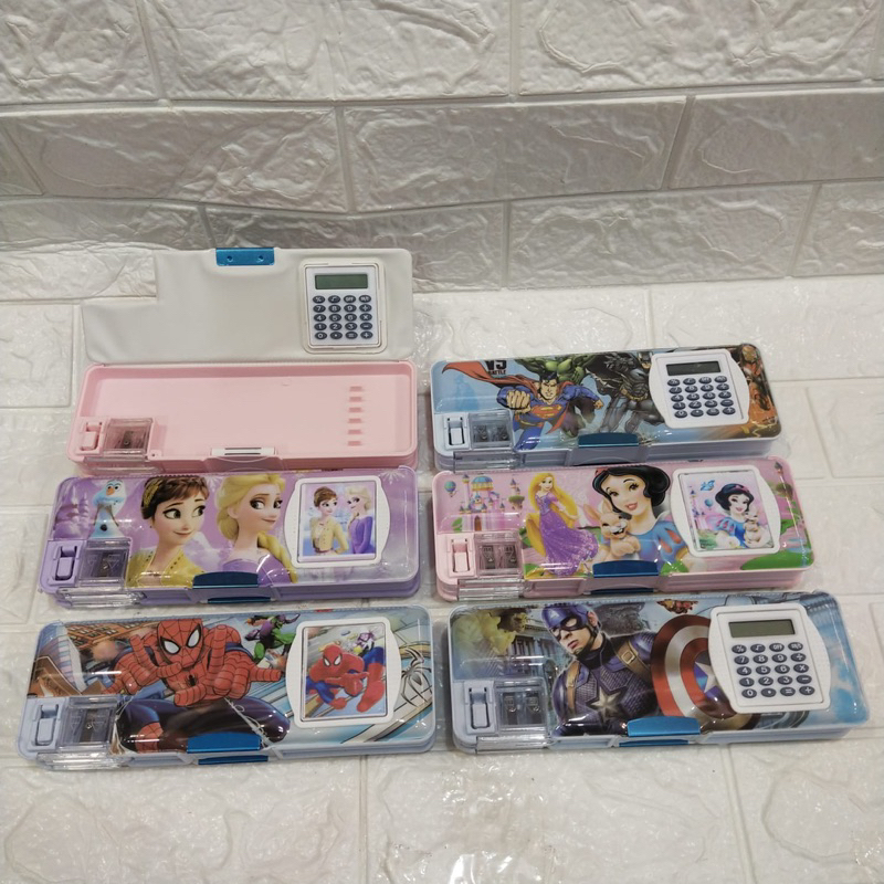 

TEMPAT PINSIL MAGNET 66-6 & ZL 588 KARAKTER ADA KALKULATOR//KOTAK PENSIL MAGNET