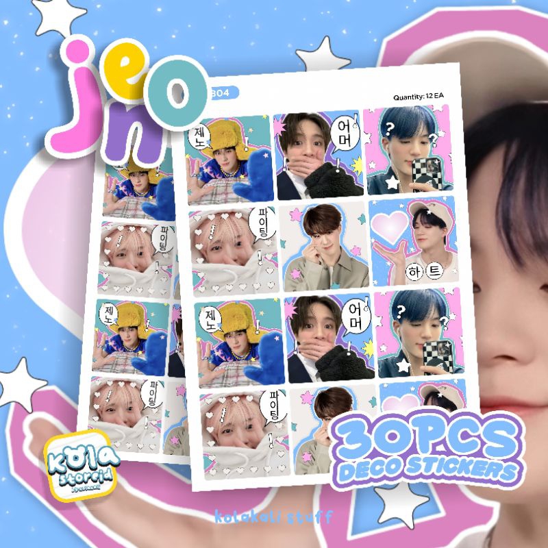 30PCS JENO NCT STICKER DECO • STIKER FREEBIES • STIKER LUCU • STIKER ALA SELKOR • KPOP MERCH • KOLAK