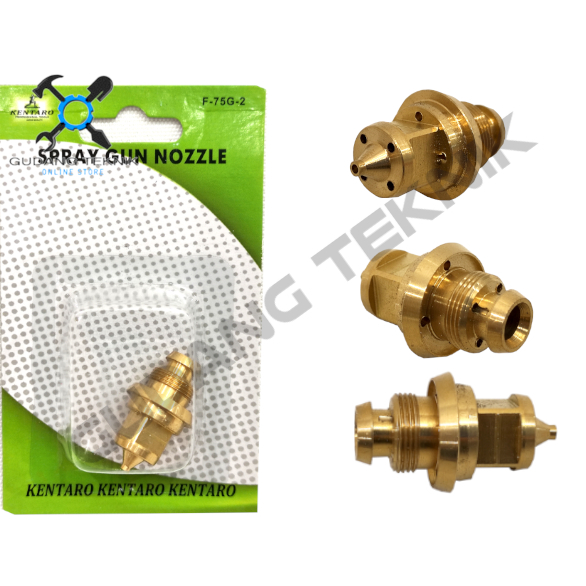 Kuningan Nozzle Dalam Spray Gun F75 K3A R2 KENTARO / Sparepart Nosel Nozel Semprotan Spraygun Tipe F