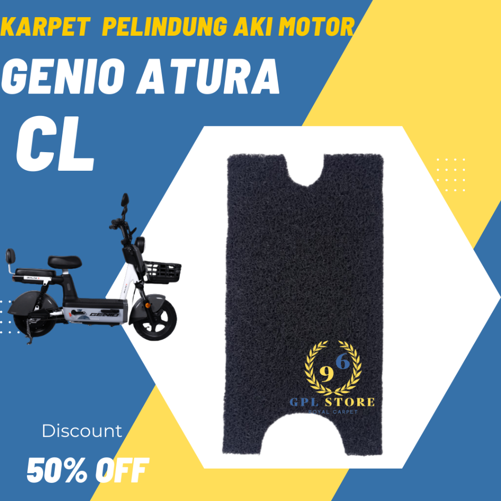 Karpet sepeda motor listrik Genio Attura dan Attura