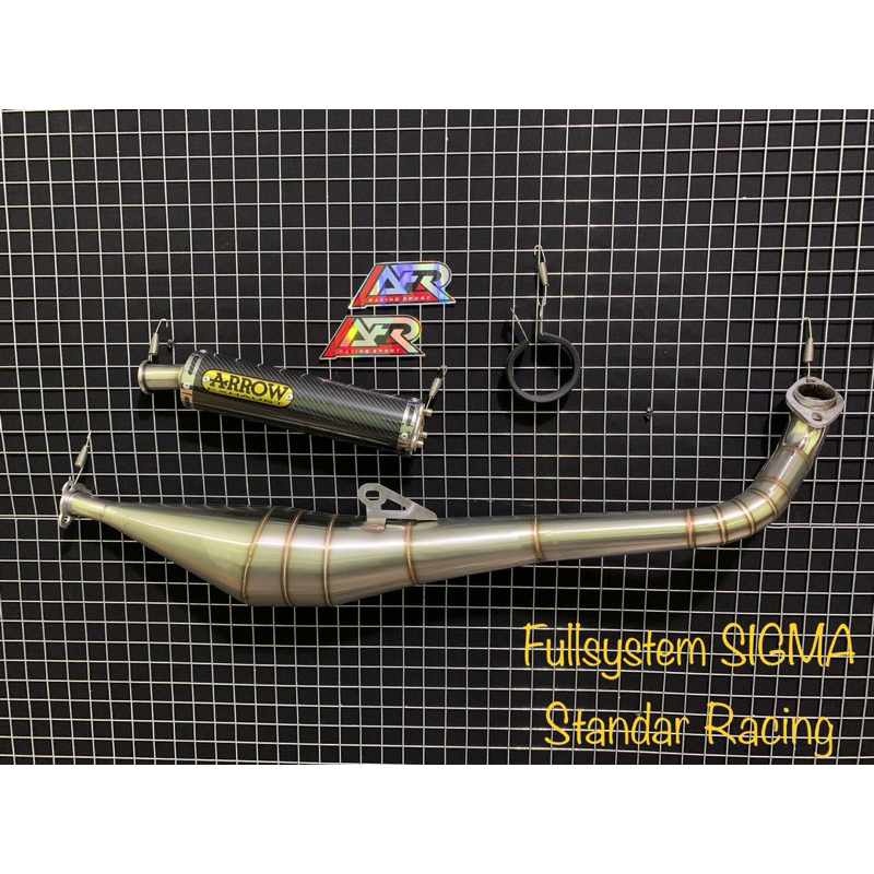 Knalpot Yamaha Sigma model Standar Racing Stainless karbon Arrow