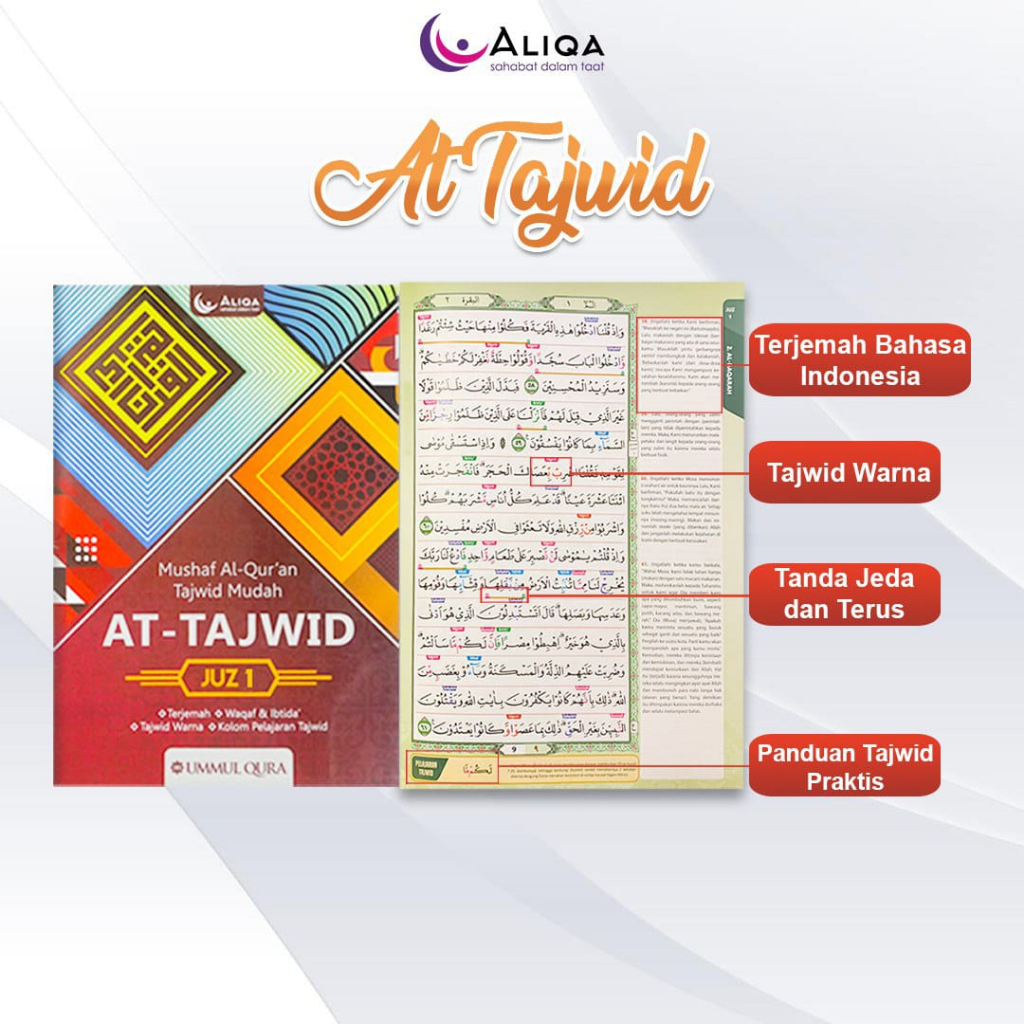 AL QUR'AN PER JUZ ALIQA PER JUS AT-TAJWID A5 - BONUS HAND BAG WATERPROOF