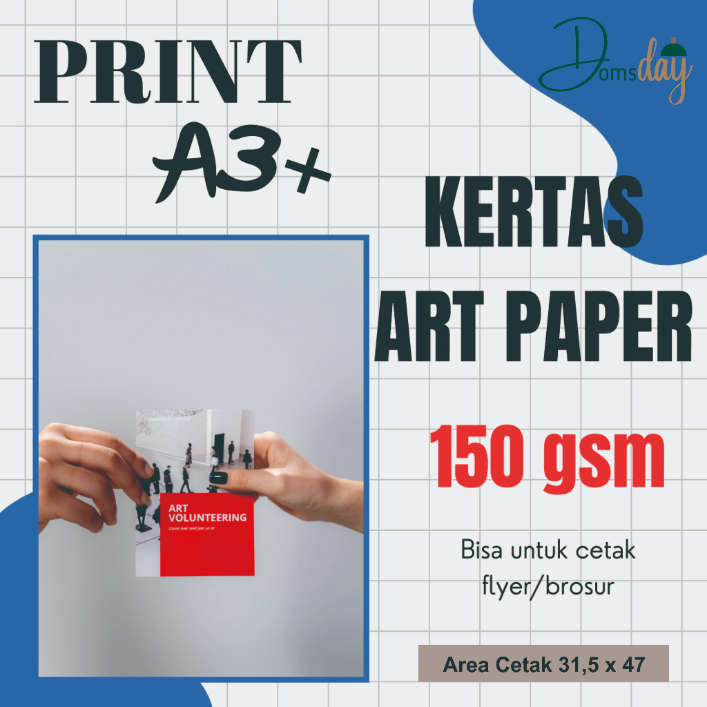 

[MURAH] PRINT ART PAPER 150 GSM A3+ | CETAK 1 SISI DAN 2 SISI + LAMINASI